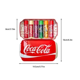 LiP SMACKER x Coca Cola Lip Balm Set, Coke Tin Lip Balm Multipack, Travel Set, Kids Lip Balm Gift Set, 6 Flavours