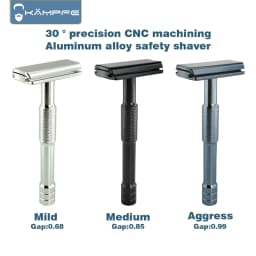 KAMPFE CNC Carving Closed comb Double-Sided Aluminum Manual Safety Razor Classic Shaver Mild Scratcher for Men And Women Gift