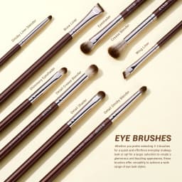 Jessup Makeup Brushes Set 15pcs Brown Make up Brushes Vegan Foundation Blender Concealer Powder Eyeshadow Highlighter Brush,T498