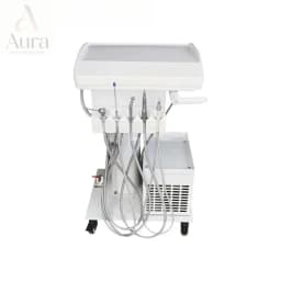 Portable Dental Turbine Unit 550W with 2/4 Holes Silent Oil-Free Air Compressor Handpiece for Mobile Dental Practice
