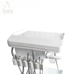 Portable Dental Turbine Unit 550W with 2/4 Holes Silent Oil-Free Air Compressor Handpiece for Mobile Dental Practice