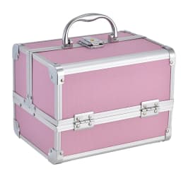 Makeup Case Handheld Aluminum Alloy Storage Box Large Capacity With Mirror Professional Makeup Artist Portable Makeup Toolbox