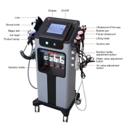 12 in 1 Water Oxygen Hydro Machine Face Lifting Deep Cleaning Dermabrasion Aqua Peeling Machine Skin Rejuvenation Small Bubble