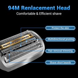 Electric Series 9 Pro 94M Replacement Head Shaving for Braun 94M Razor 9030S 9040S 9050CC 9070CC 9040s9 Electric Razors (1 Pack)