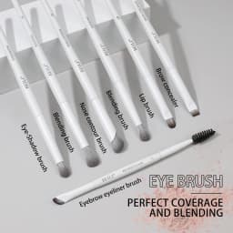 12-Piece Vegan Makeup Brush Set for Powder Foundation Concealer Eyebrows Eyeshadow Contour Eyeliner Blender Eye Brushes
