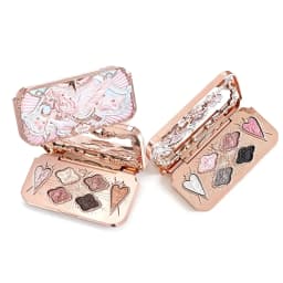 Flower Knows Knight Unicorn 6-Color Vegan Satin Eyeshadow Palette Shimmer Matte Long Lasting Waterproof High Pigment Makeup