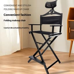 Large Director Aluminum Alloy Chair Computer Leisure Chair Folding Outdoor Canvas Beach Office Cosmetic Chair Outdoor Furniture
