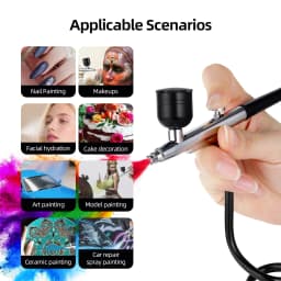Portable Airbrush Mini Air Compressor Kit Paint Spray Gun For Nail Art Tattoo Craft Cake Pastry Painting Face Hydrating Sprayer