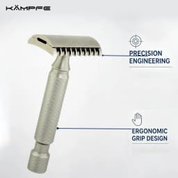 KAMPFE Titanium Safety Razor CNC Machined Double Edge DE Razor Mens Shaving Gift Wet Shave Shaver
