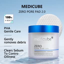 Medicube ZERO PORE PAD 2.0,Pre-Soaked Dual-Texture Cotton Pads,Hydrating&Soothing Formula,Korean Skincare,K-Beauty,Korean Makeup