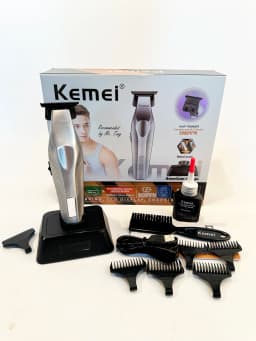 Kemei Hair Trimmer Professional Hair Clipper Electric Haircut Machine Rechargeable Hair Clipper 0 MM Trimmer for Men KM-3023-702