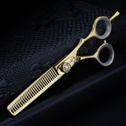 XUANFENG 5 inch Golden Hair Scissors Barber Cutting Scissors and Thinning Scissors