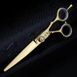 XUANFENG 5 inch Golden Hair Scissors Barber Cutting Scissors and Thinning Scissors