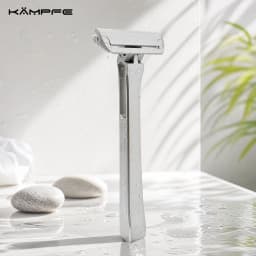 KAMPFE Vintage CNC Aluminum Half DE Blade Razor Single Edge Manual Shaving Classic Metal ShaverSmooth Shave Gift for man
