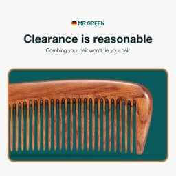 MR.GREEN Natural Wood Comb Splicing Structure Hair Comb Fine Tooth Brush Anti-Static Hairdressing Hair Scalp Massage Tools Gift