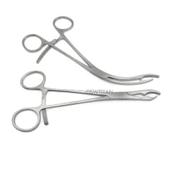 Ankle Bone Holding Forceps Straight Curved Orthopedics Instruments Bone Surgical Forceps
