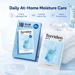 Torriden DIVE-IN Hyaluronic Acid Facial Sheet Masks 10pcs,Thin & Skin-Fit,Deep Hydration,Weekly Treatment,K-Beauty,Korean Makeup