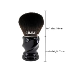 YAQI TWIST 24mm Synthetic Hair Resin Handle Men Wet Shaving Brush