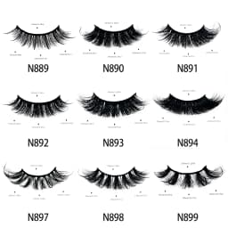 Free Shipping 10Pairs/Pack Fluffy Wispy Natural Strip Lashes With Spikes Wholesale in Bulk Faux Mink Lashes Supplies