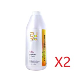 PURC 12% Brazilian Keratin 1000ml Hair Straightening & Repair Treatment Hydrating Silky Anti-Frizz Split Ends Hair Salon Care