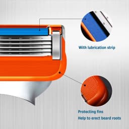 Gillette Fusion 5 Razor Blade 5 Layers Safety Manual Shaving Head Replacement Beard Shaver Refills Cassettes for Man Face Care