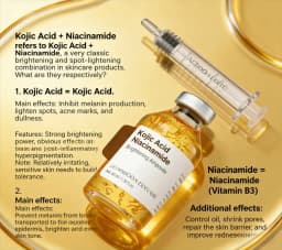 KOJIC Acid Niacinamide Ampoule Serum Set Dark Spot care Brightening Firming Hydrating Moisturizing lightening Facial skin care