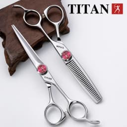 TITAN Professional Hairdressing Scissors Barber Cutting Thinning Hair Tool VG10 Steel 6.0, 6.5 Inch Salon Cut Tools