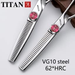 TITAN Professional Hairdressing Scissors Barber Cutting Thinning Hair Tool VG10 Steel 6.0, 6.5 Inch Salon Cut Tools