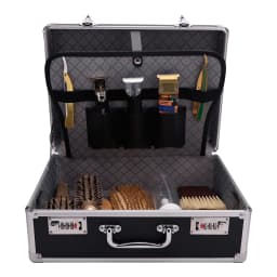 Sliver Aluminum Tool Storage Box Password Lock Portable Suitcase Professional Hairdressing Large Capacity Salon Carrying Box