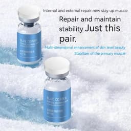 20pcs Blue Copper Peptide Freeze-Dried Powder Set Oligopeptide Anti Wrinkle Essence Shrink Pores Acne Treatment Skincare Serum