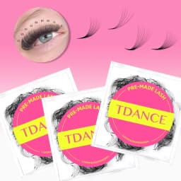 TDANCE 2500Fans Pointy Base Loose Fans 5Pcs/Lot Professional Medium Stem Sharp Thin Pro-made Volume Fans Eyelash Extensions