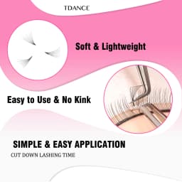 TDANCE 2500Fans Pointy Base Loose Fans 5Pcs/Lot Professional Medium Stem Sharp Thin Pro-made Volume Fans Eyelash Extensions