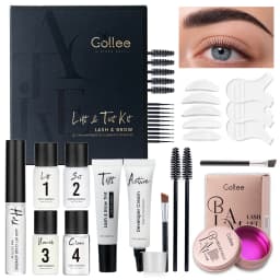 Gollee Lash and Brow Curling Perm Kit Natural Eyelash Lifting Perm Treatment Makeup Long Lasting 4-6 Weeks For Lash Curler Perm