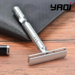 Razor YAQI Matte Chrome Color AC Blade Excalibur Single-edged Mens Shaving Safety Razor Collectibles Beard shaver