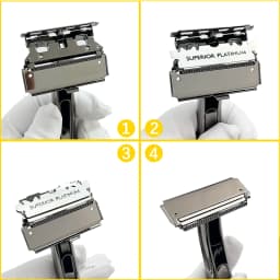 Whityle 20T Glide Pro 4D Super Double-edged Safety Razor Half Blade Shaver With Travel Leather Storage Bag for Men Grooming Care