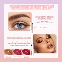 ART VALUE Makeup Sets Include 3 Lipgloss Tint,1 Blush,1 Eyebrow Tint,1 Eyeshadow Palette,1 Pressed Powder,1 Highlighter Powder