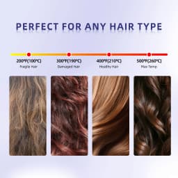 2 In 1 Hair Straightener and Curler High Temperature 500℉ / 260°C Smooth Frizz Flat Iron Dual Voltage For Salon Travel