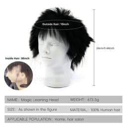 Real Human Hair Regrowth Mannequin Head With Stand Barber Haircut Practice Manikin Hairdresser Training Doll Head For Styling