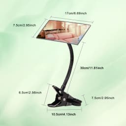 Flexible Clip-on Mirror for Salon Grafting Eyelash Extension 360°Rotatable Mirror Portable Desk Office Mirror Personal Safety