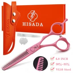HISADA professional barber scissors 5.5/6.0/6.5 inch pink hairdressing scissors Hair cutting machine Barbershop accessories