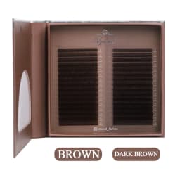 AGUUD 32Rows Brown Chocolate Color Premium Eyelashes Caramel Color Mink Individual Cashmere Volume Eyelash Extensions Collection
