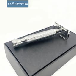 KAMPFE Manual Metal Safety Razor Double Edge Manual Shaver for Close Shave Traditional Safety Razor