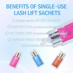 PERMANIA 15Pcs Lash Lift Kit Fast Eyelash Lifting 5 Minutes With Strong Glue Disposable Sachet Lash Lifting Kit Last 6 Weeks