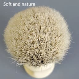 Dscosmetic Soft Silvertip Natural Hair Shaving Brush with Black Resin Handle