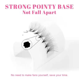 TDANCE 1500 Fans Loose Fans Slim Narrow Sharp Stem Pointy Base Loose Fans Medium Stem Thin Premade Volume Fans Eyelashes