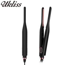 Small Flat Iron for Short Hair Pencil Flat Iron Mini Hair Straightener Ceramic Beard Straightener Tiny Hair Straightening Iron