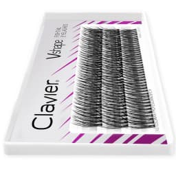 Clavier Vshape Eyelashes Set Natural Extension Appearance C-type Eyelash 10 Boxes Per Set Professional Makeup Individual Eyelash