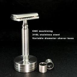 CNC Process 316L Stainless Steel Variable Diameter Shaver Base Razor Stand