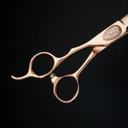6.0-7.0 inch MURASAKI Left Hand Scissors, Rose Gold Coating, VG10 Metal Steel Barber Shears, Salon Top-Level Hair Cutting Tools