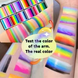 EYIR 65 Colors Face Body Paint Kit with 32 Stencils Makeup Palette DIY Body Art Set Halloween Festival Party Face Painting Tools